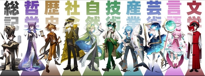 日本十進分類法をもとに制作したキャラクター