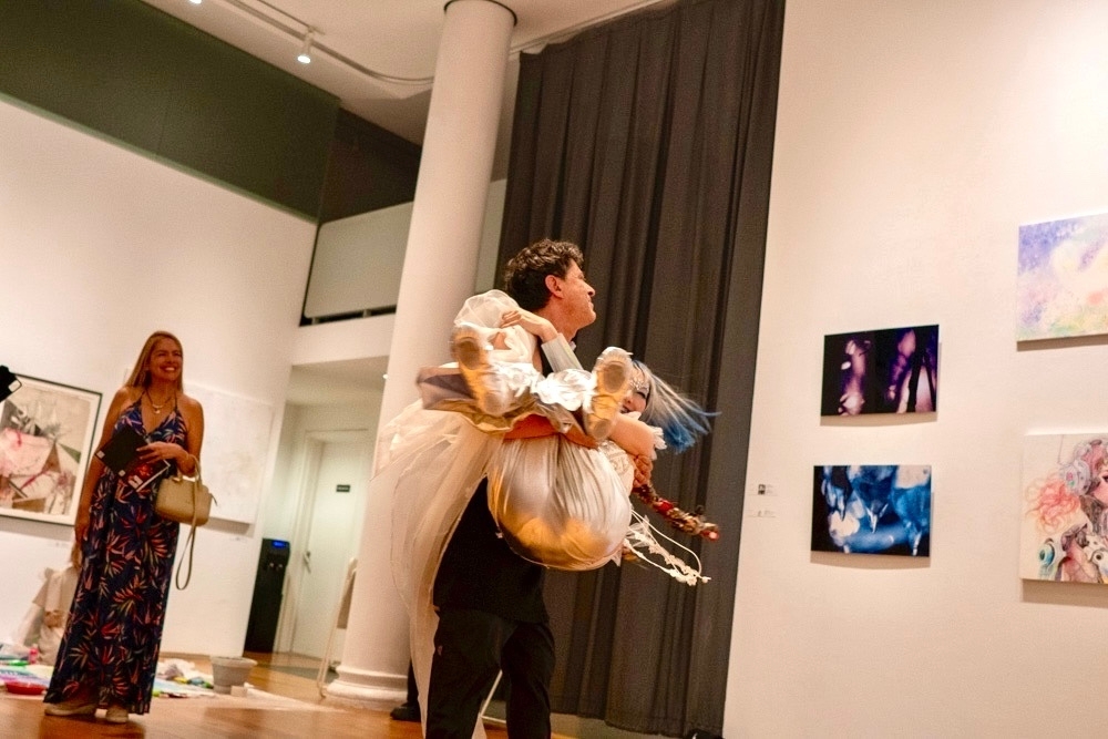 柏村早織里&ライナー・ゲナル(ジェイク・プライス撮影)