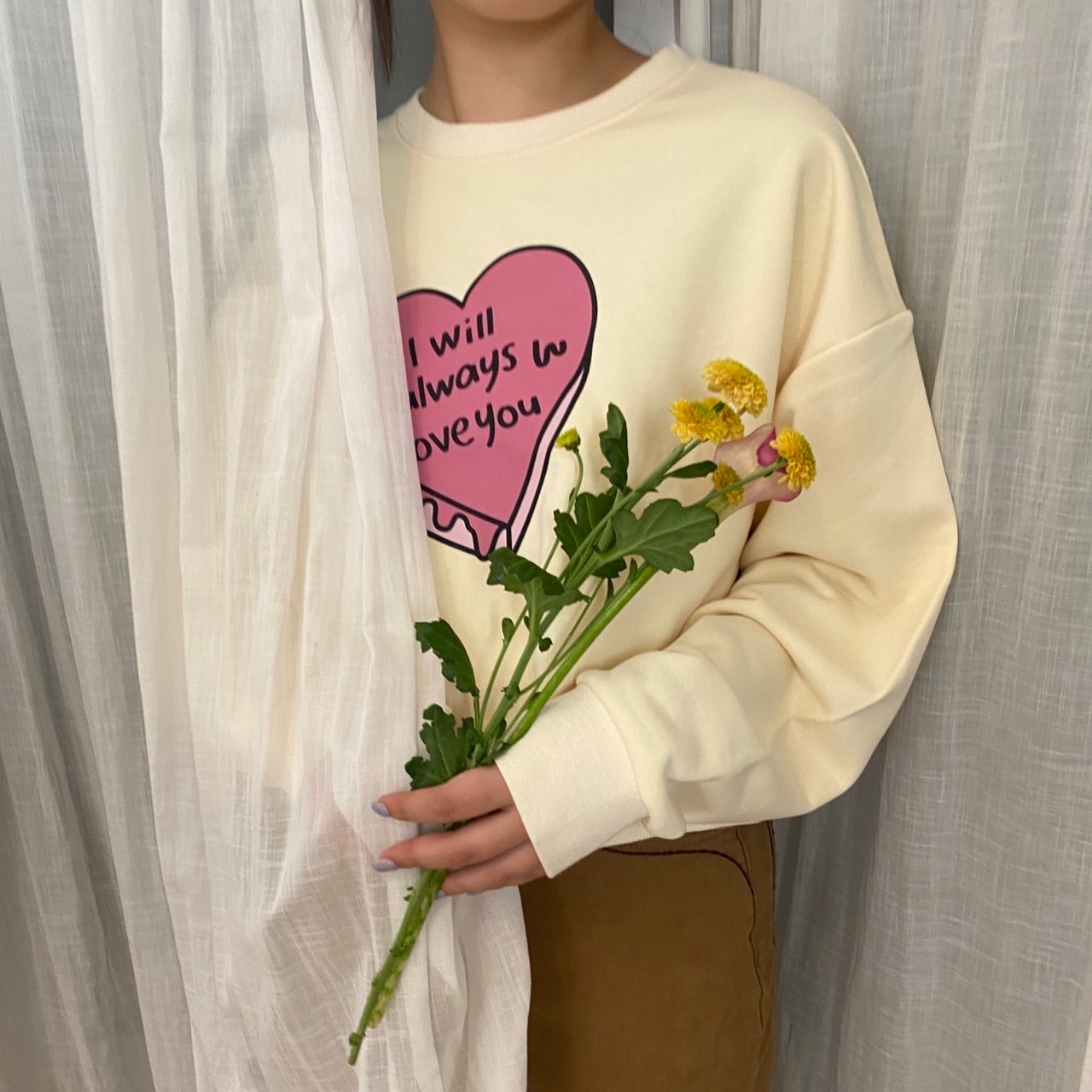 ・cake short sweat shirt(pink/moca/off white) 5,500円(税込)