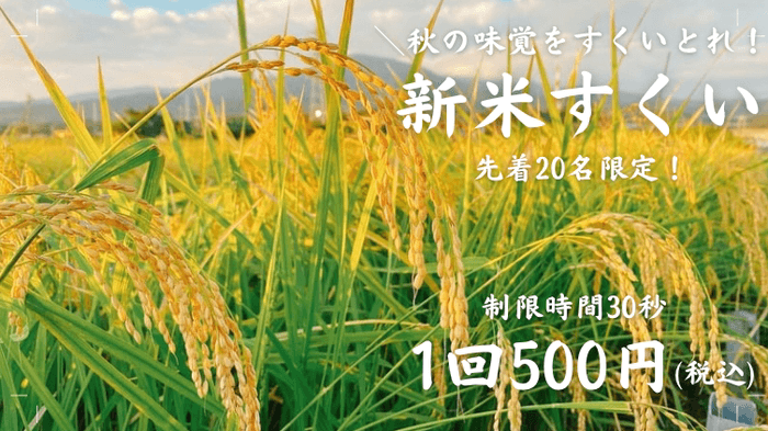 「新米すくいイベント」