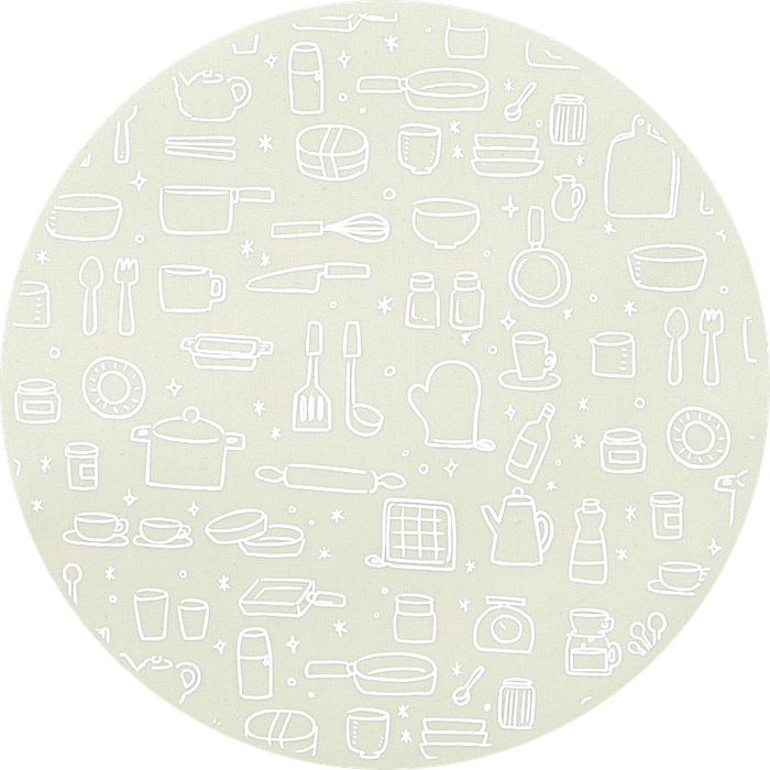 ｷｯﾁﾝﾂｰﾙ柄ミルキベージュ