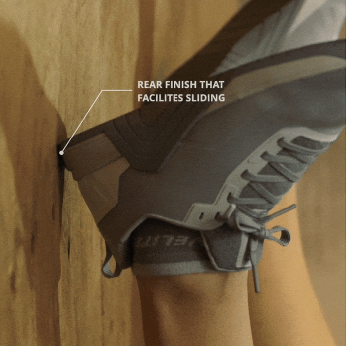 適度な滑りのヒール部分