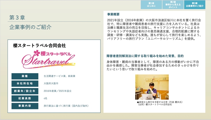 企業事例の紹介 櫻スタートラベル合同会社 P1
