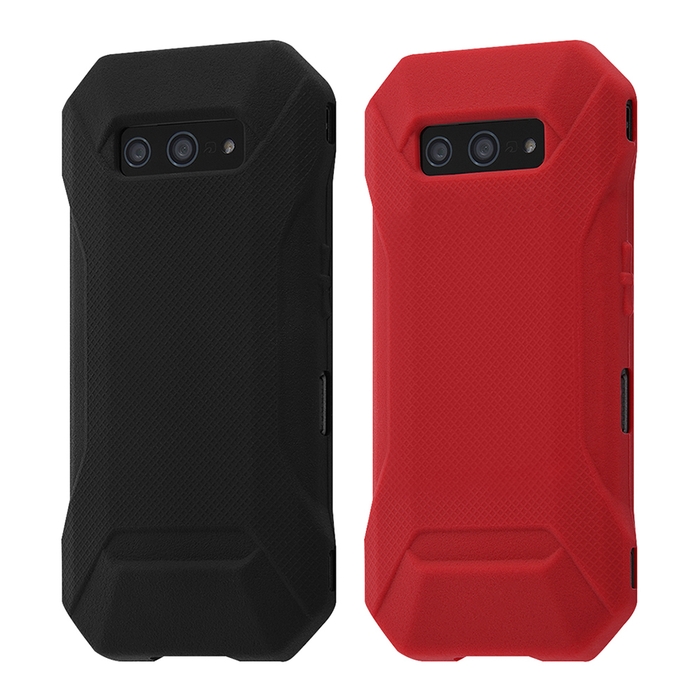 【TORQUE® 5G】シリコンケース スリップガード ブラック/レッド