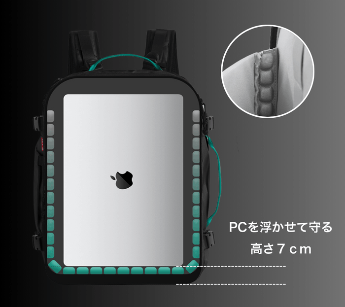 PCを浮かせて守るプロテクション