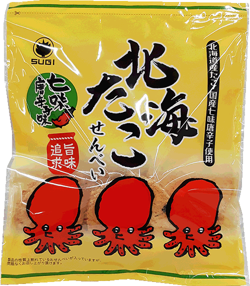 旨味追求 北海たこせんべい七味唐辛子味