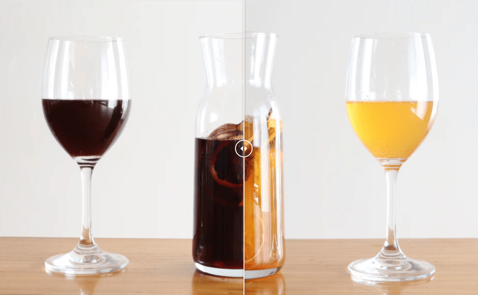 デキャンタにドライフルーツとワインを混和