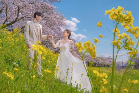“早春だけの特別なウェディングフォト” 河津桜と撮影できる 2026期間限定プランが登場