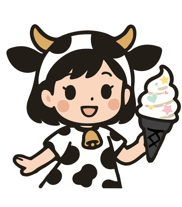 「那須高原“しろくろみるく”ソフトクリーム」イメージキャラクター「そふ子」