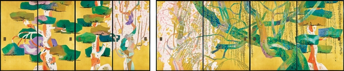 《松桜柳図》昭和33年(1958) 智積院蔵