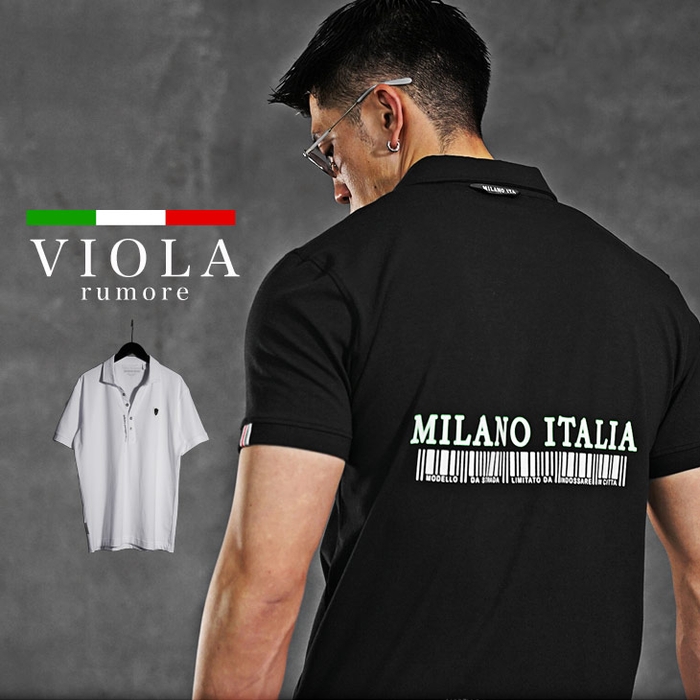 バックプリントポロシャツ