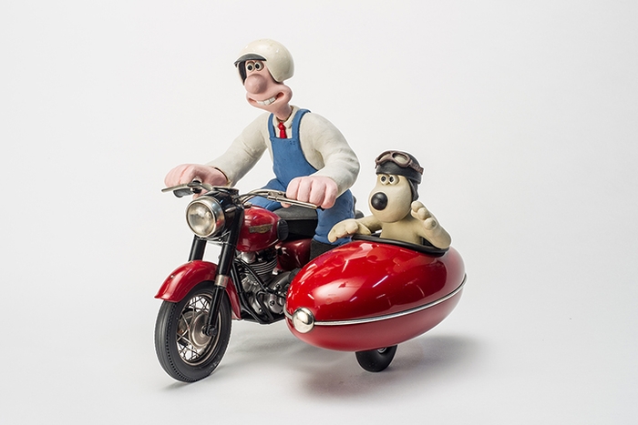 「モーターバイクとサイドカー」 (『ウォレスとグルミット 危機一髪!』)© Aardman / Wallace & Gromit Ltd 1995
