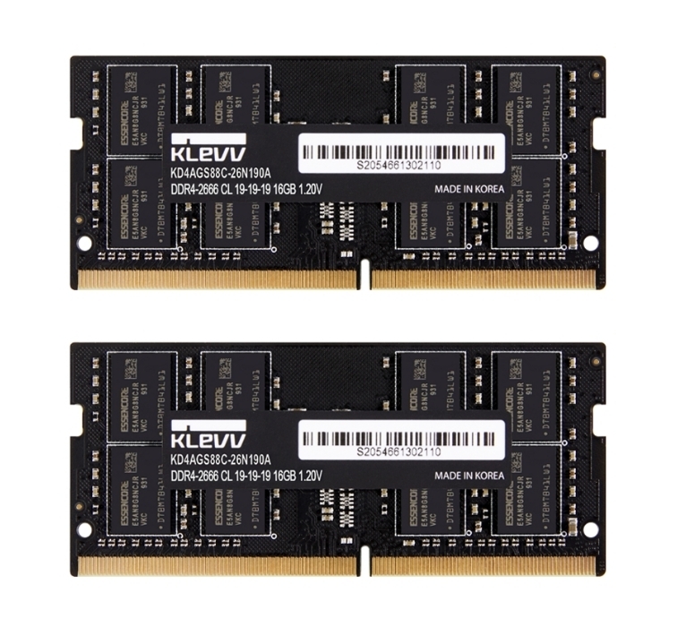 KLEVV DDR4 SO-DIMM Dual Retail パッケージ_32GB(16GB×2)