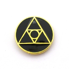 PINS FACTORY（ピンズファクトリー）長谷川貿易株式会社様の社章を製作いたしました			★透明色を用いた高級感あふれる社章