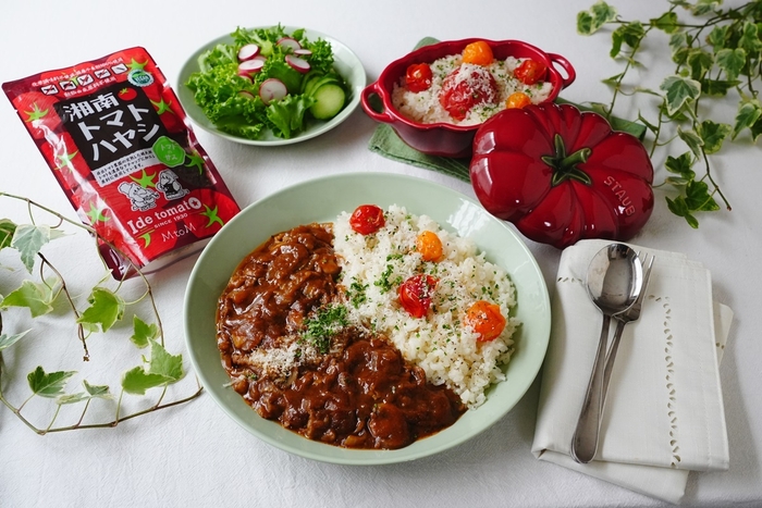 VEGAN(動物由来原料不使用)の「MtoM 湘南トマトハヤシ」調理例