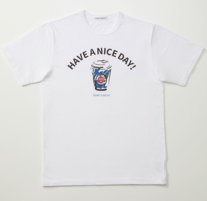 KOBE TARTAN 超消臭Tシャツ KOBE COFFEE プリント
