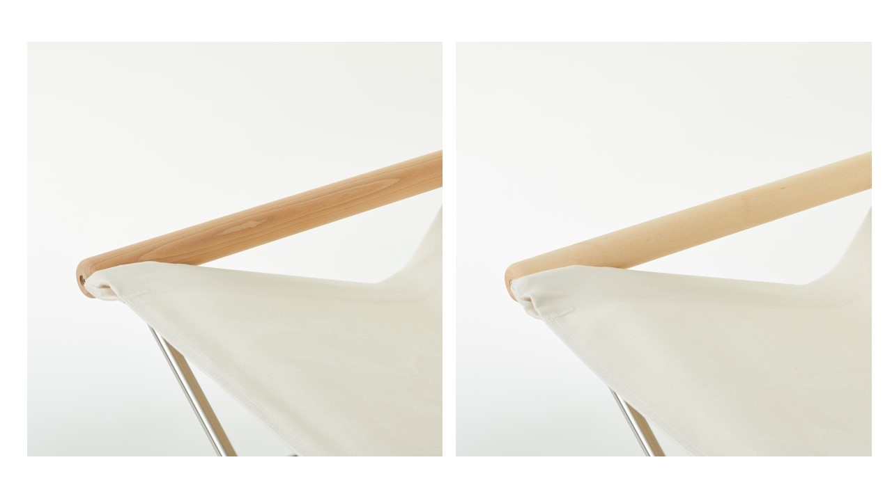 左:木目濃い 右:木目薄い