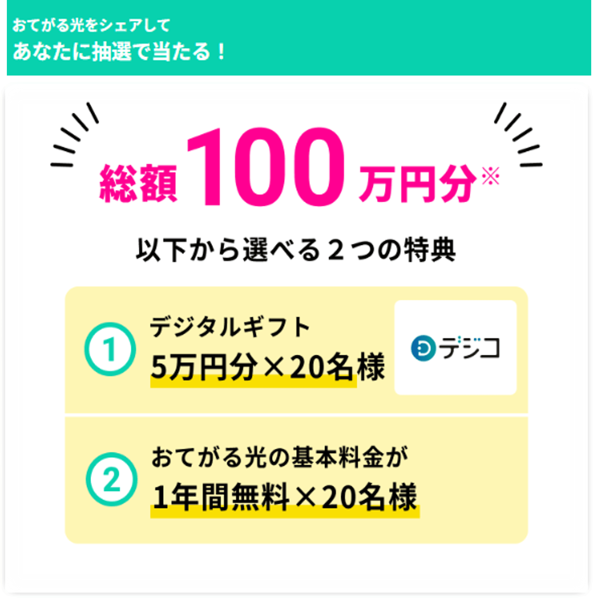 紹介者が抽選の対象です
