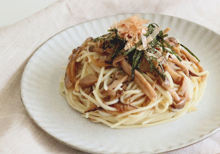 椎茸とあごだしの和風パスタ イメージ画像
