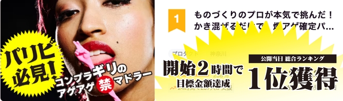 開始2時間で目標金額達成