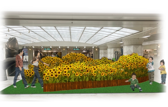 ひまわり装飾イメージ(クジラパーク)