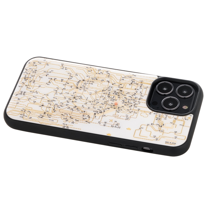 FLASH 東京回路線図 iPhone 13Pro Maxケース 白 ななめ