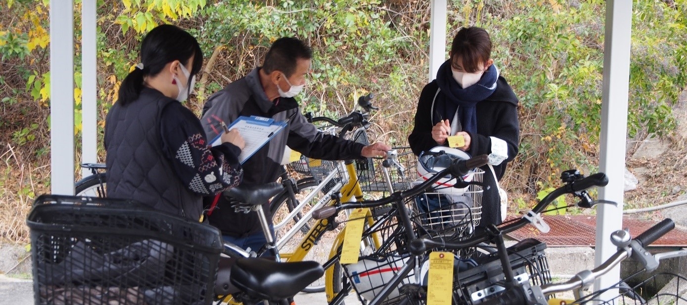 令和4年(2022年)の自転車整備点検の様子