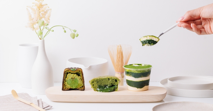 抹茶玄米カヌレ/米粉の抹茶フォンダンショコラ/宇治抹茶ティラミス