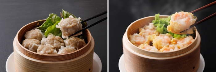 鹿児島黒豚あらびき肉焼売/丸ごと海老玉子巻海老焼売