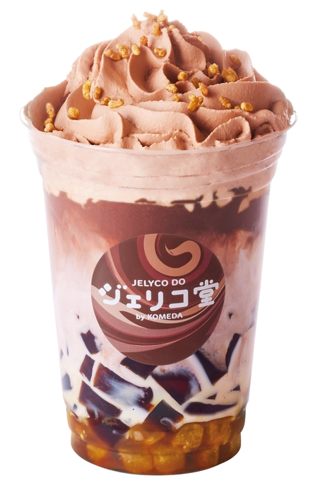 珈琲ジェリー&ミルクココア(「チョコホイップ変更」+「玄米あられ」+「わらびもち」)