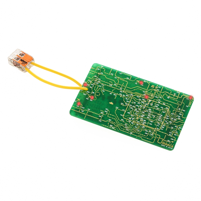 FLASH 関西回路線図 バッグタグ 緑 ケーブル付