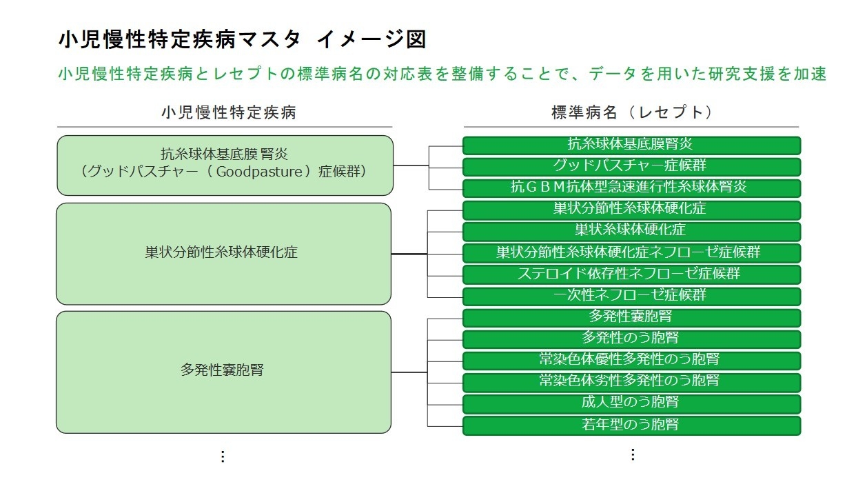 小児慢性特定疾病マスタ イメージ図