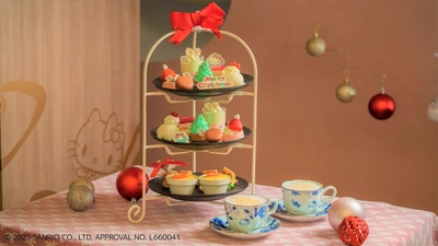 チョコレートやいちご、クリームの濃厚な甘さが堪らない心ときめくアフタヌーンティーが登場♪ HELLO KITTY SMILE 『ハローキティのアフタヌーンティー』　12月1日より提供開始