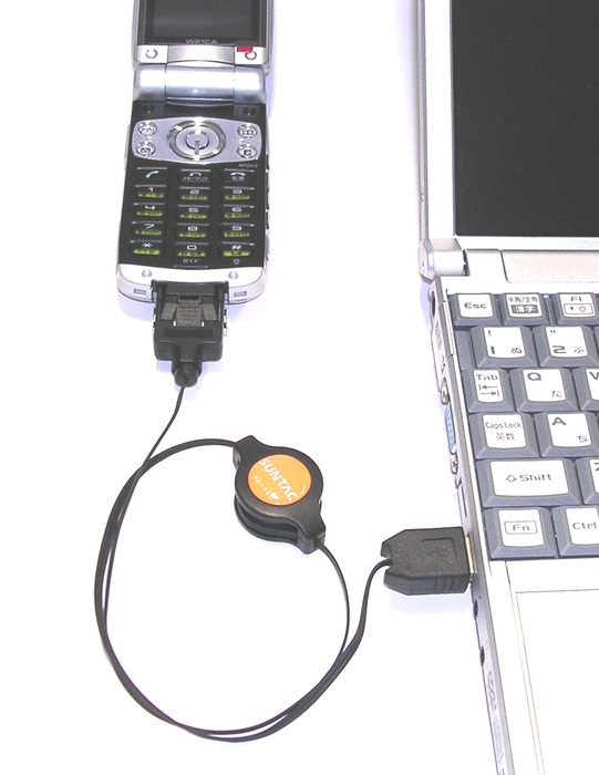 ケータイ+パソコン+AS-28U、接続イメージ