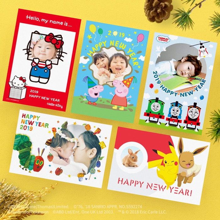 人気キャラクターのデザインが22枚セット600円! 写真1枚で作る「TOLOT Card」2019フォト年賀状&ホリデーカード登場