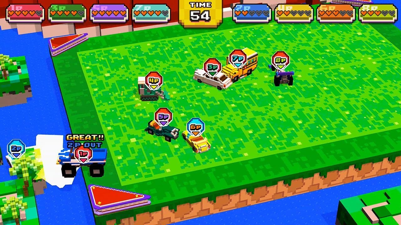 「パーティゲーム:SMASH」体当たりで相手の車を弾き飛ばせ!