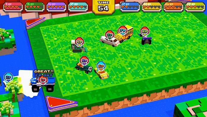 「パーティゲーム:SMASH」体当たりで相手の車を弾き飛ばせ!