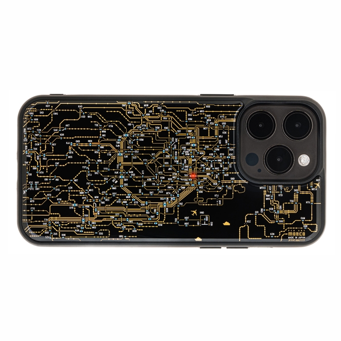 FLASH 東京回路線図 iPhone 15 Pro Maxケース 黒