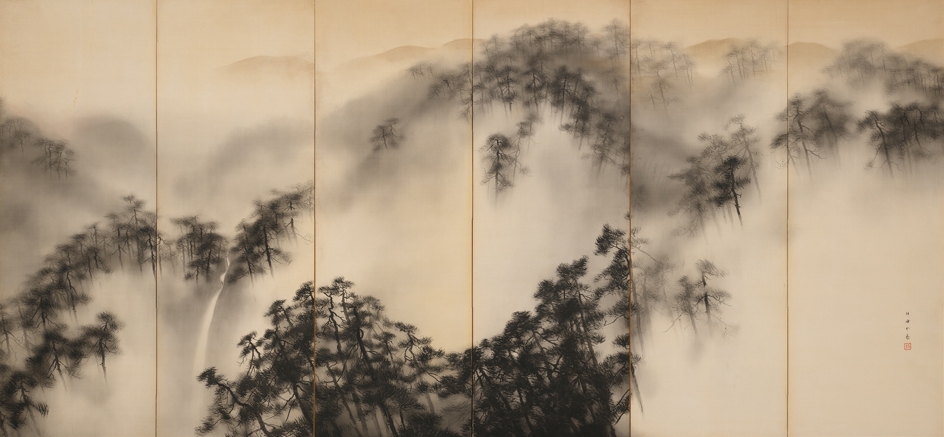 堂本印象 「雲収日昇(右隻)」 1938年 京都府立堂本印象美術館所蔵