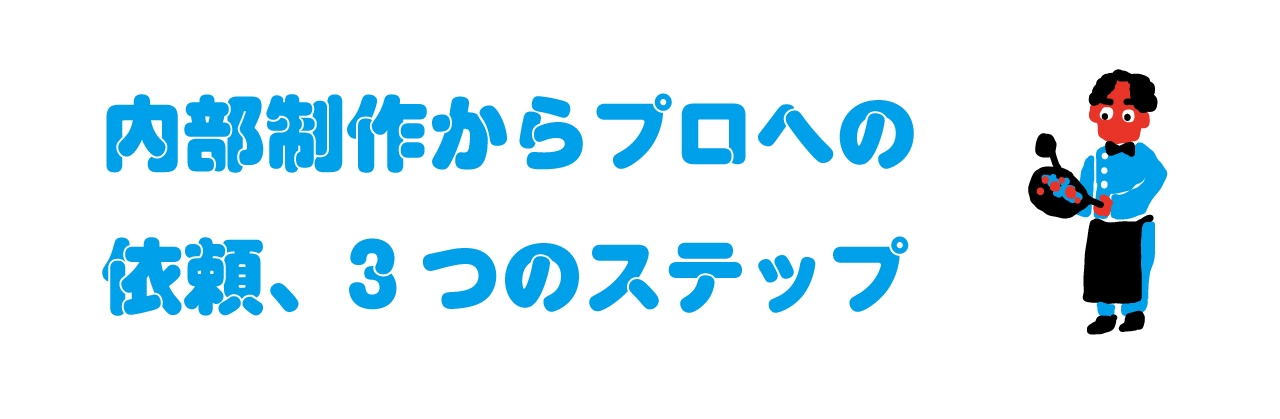 内部制作かプロへの依頼か 3つのステップで