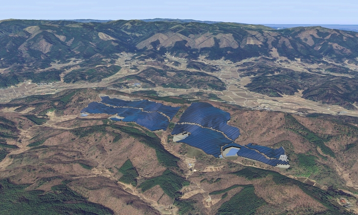 いわきメガソーラー発電所 完成イメージ図