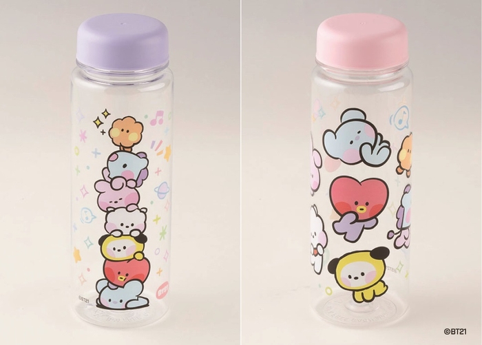 BT21minini 温冷クリアボトル(ピンク)/(パープル)