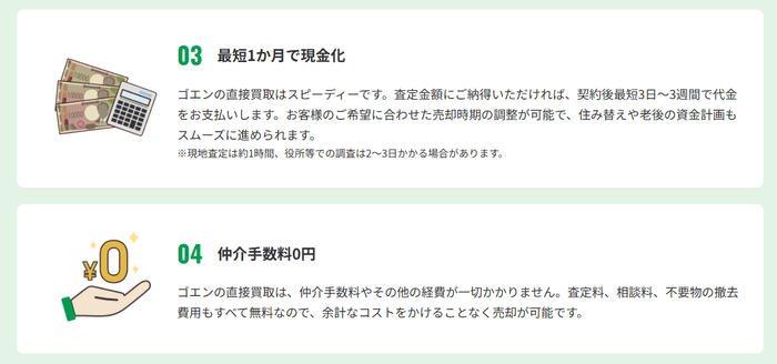 最短1か月で現金化&仲介手数料0円