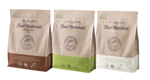 FIXIT FEEL NATURALE 左:ココア、中央:抹茶、右:プレーン
