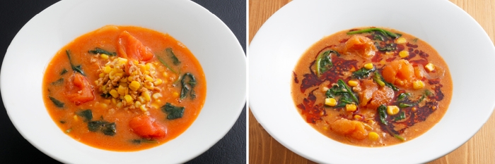 ヴィーガン　とまとらーめんとヴィーガン　スパイシーとまとらーめん