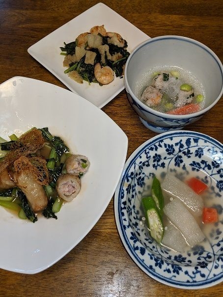 キヌガサタケを使った家庭料理