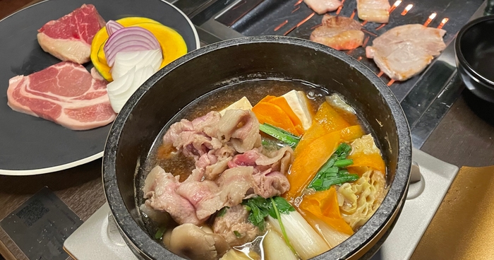 寒い冬にぴったりの鍋と焼き肉を一緒に楽しめる鍋&BBQセット