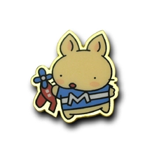 ◆PINS FACTORY（ピンズファクトリー）◆　ピンズ実例No.285有限会社ムッシュエム　様　「もっちゃんピンバッチ」★手作りお菓子とともに人気のキャラクターグッズ！