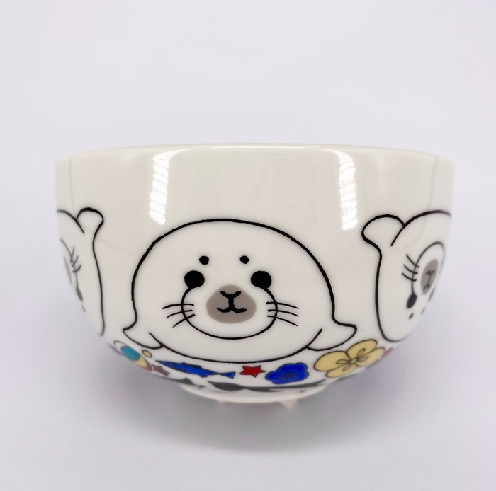 九谷焼 抹茶碗「ペンギン文様」直径11.5×高さ7cm 88,000円