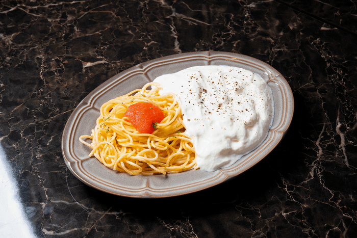 たらこバタークリームソース エスプーマリコッタ